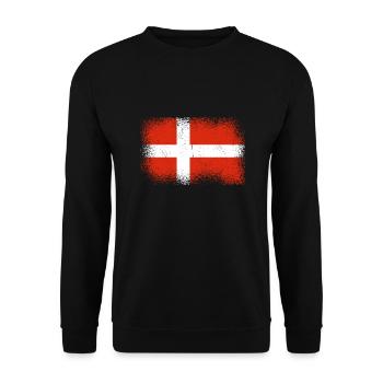 Danemark Drapeau Scandinavie Drapeau danois Voyage - Sweat-shirt Unisexe - noir - Devant - Alina (178cm) & Michal (187cm)