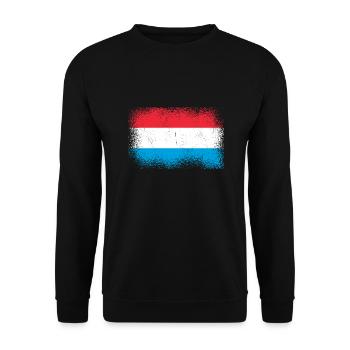 Luxembourg Flag Luxembourg flag Home - Unisex Sweatshirt - black - Front - Alina (178cm) & Michal (187cm)