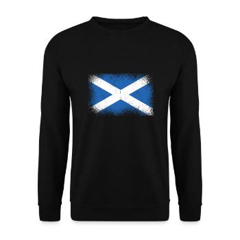 Scotland Flag Scottish flag Alba GB UK - Unisex Sweatshirt - black - Front - Alina (178cm) & Michal (187cm)