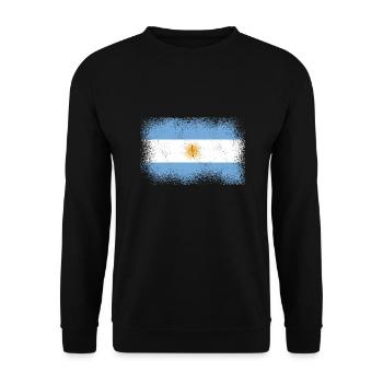 Drapeau de l’Argentine Amérique du Sud Drapeau argentin - Sweat-shirt Unisexe - noir - Devant - Alina (178cm) & Michal (187cm)