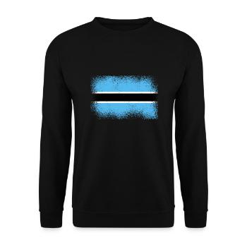 Botswana Flagge Botswana Fahne Afrika - Unisex Pullover - Schwarz - Vorne - Alina (178cm) & Michal (187cm)