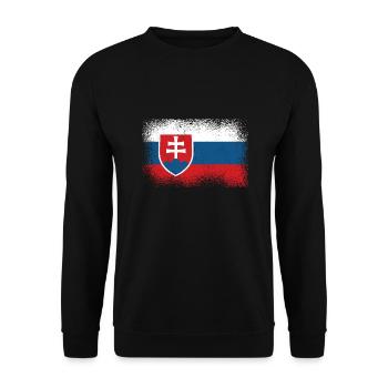 Slovaquie drapeau slovaque vintage drapeau slovaque - Sweat-shirt Unisexe - noir - Devant - Alina (178cm) & Michal (187cm)