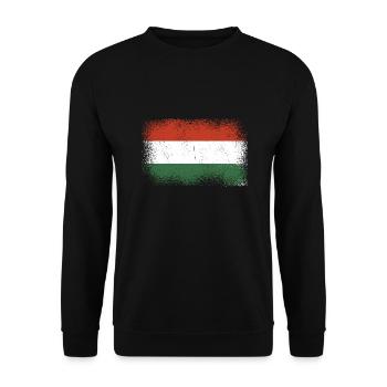 Hungary Flag Hungarian flag Balaton Hungary - Unisex Sweatshirt - black - Front - Alina (178cm) & Michal (187cm)