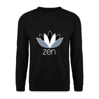 Zen - Unisex Sweatshirt - black - Front - Alina (178cm) & Michal (187cm)