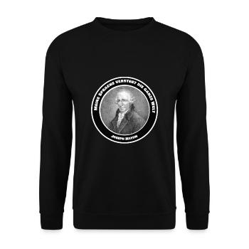 Joseph Haydn Musik Komponist Spruch Zitat Sprache - Unisex Pullover - Schwarz - Vorne - Alina (178cm) & Michal (187cm)