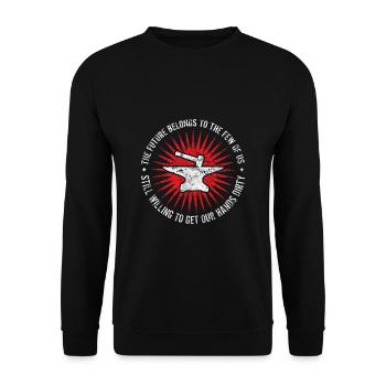 Forgeron marteau et enclume - Sweat-shirt Unisexe - noir - Devant - Alina (178cm) & Michal (187cm)