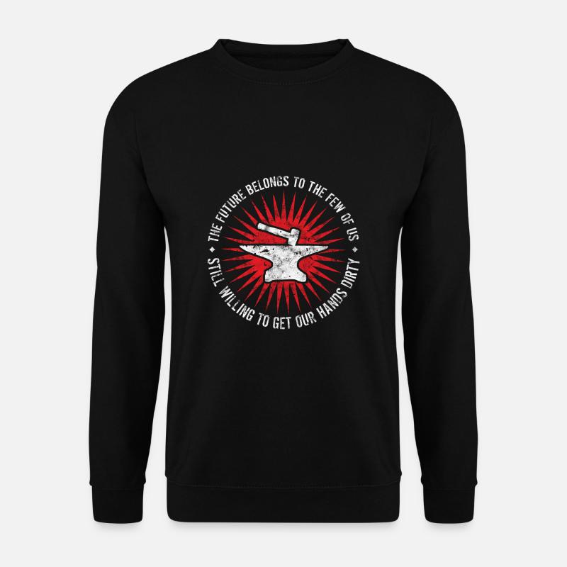 Hammer and Anvil Blacksmith - Unisex Pullover - Schwarz