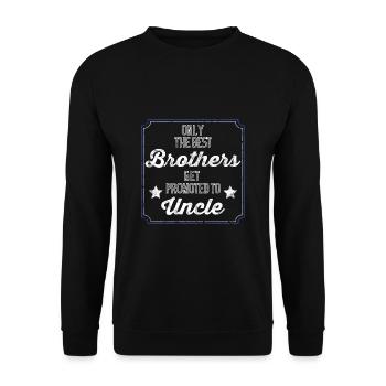 Cool meilleur frère promu à oncle - Sweat-shirt Unisexe - noir - Devant - Alina (178cm) & Michal (187cm)