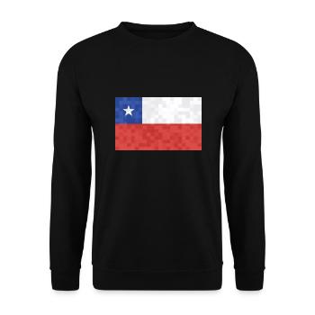 Chili Drapeau Amérique du Sud Drapeau chilien Vintage - Sweat-shirt Unisexe - noir - Devant - Alina (178cm) & Michal (187cm)