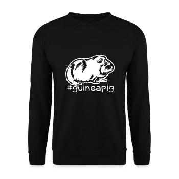 Funny Guinea Pig Hashtag - Unisex Sweatshirt - black - Front - Alina (178cm) & Michal (187cm)