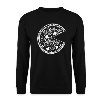 Pizza Love pour la St Valentin - Partenariat 2/2 - Sweat-shirt Unisexe - noir - Devant - Alina (178cm) & Michal (187cm)