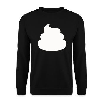 Kackhaufen Scheiße schlicht - Unisex Pullover - Schwarz - Vorne - Alina (178cm) & Michal (187cm)