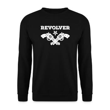 Revolver Guns Bandit Gangster - Unisex Sweatshirt - black - Front - Alina (178cm) & Michal (187cm)