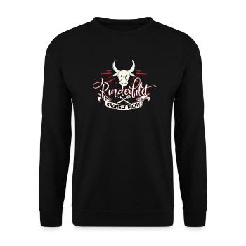 Rinderfilet krümelt nicht T-Shirt Grillen BBQ Gril - Unisex Pullover - Schwarz - Vorne - Alina (178cm) & Michal (187cm)