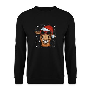 Drôles d’ânes de Noël amateurs - Sweat-shirt Unisexe - noir - Devant - Alina (178cm) & Michal (187cm)