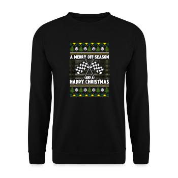 Bonne basse saison et joyeux Noël drôle - Sweat-shirt Unisexe - noir - Devant - Alina (178cm) & Michal (187cm)
