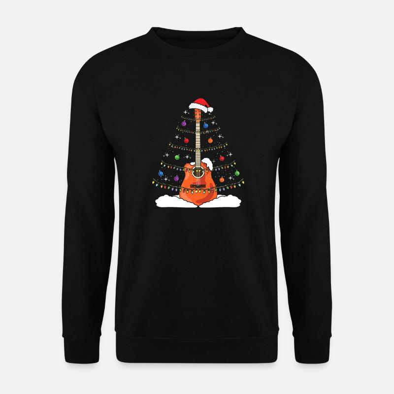 Weihnachtsgitarre - Xmas Lights Guitarist - Unisex Pullover - Schwarz