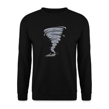Storm chasers Storm lover Tornado - Unisex Sweatshirt - black - Front - Alina (178cm) & Michal (187cm)