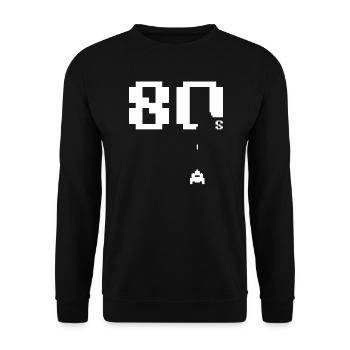 80er Jahre - Unisex Pullover - Schwarz - Vorne - Alina (178cm) & Michal (187cm)