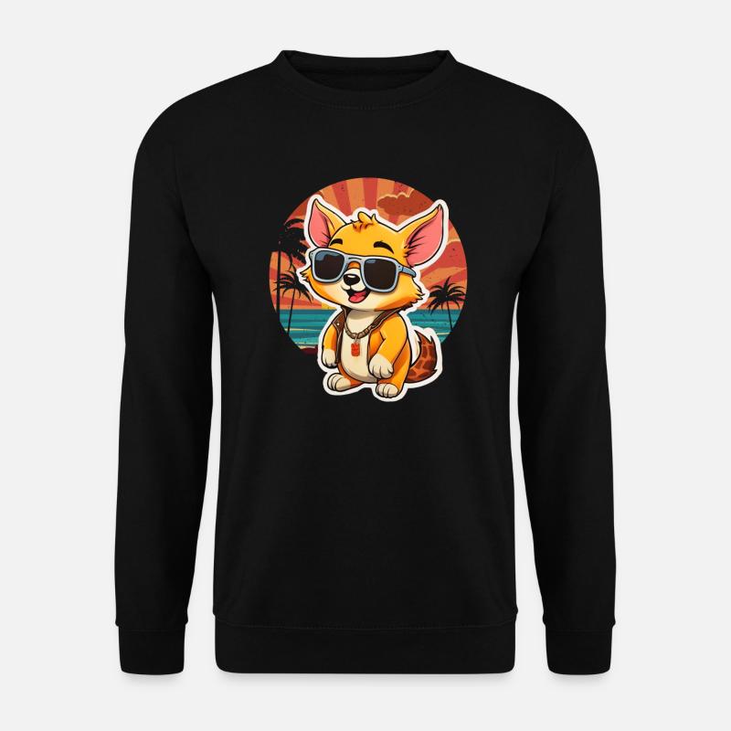 Renard surfeur - Sweat-shirt Unisexe - noir