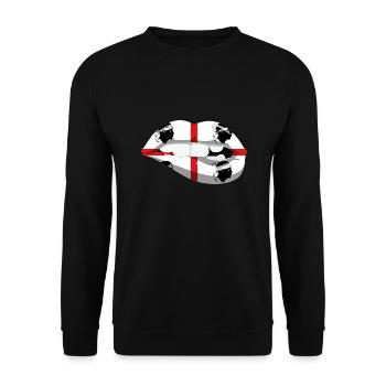 Sardinien Flagge Sardische Fahne Sardegna Fahne - Unisex Pullover - Schwarz - Vorne - Alina (178cm) & Michal (187cm)