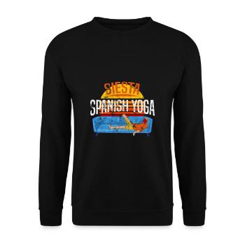 Siesta Spanish Yoga - Unisex Sweatshirt - black - Front - Alina (178cm) & Michal (187cm)