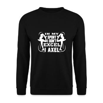 Figure Skating Figure Skating Axel - Unisex Sweatshirt - black - Front - Alina (178cm) & Michal (187cm)
