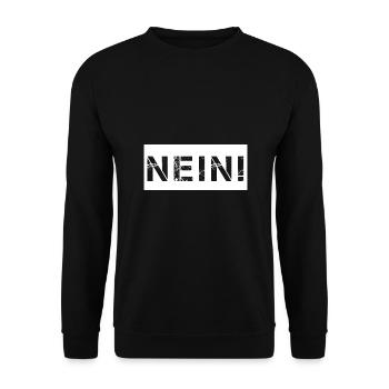 Nein - Unisex Pullover - Schwarz - Vorne - Alina (178cm) & Michal (187cm)