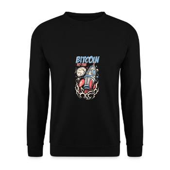 Bitcoin à la lune - Sweat-shirt Unisexe - noir - Devant - Alina (178cm) & Michal (187cm)