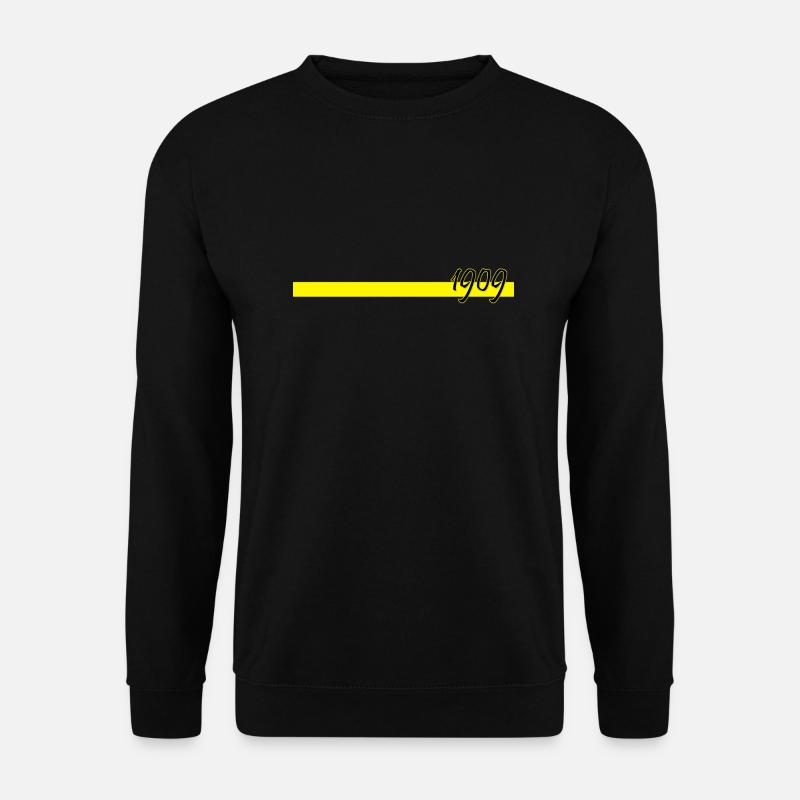 1909 with yellow bar - Unisex Sweatshirt - black