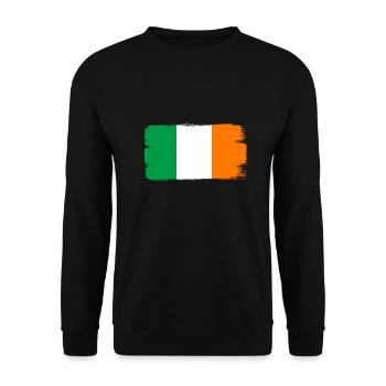 Ireland Flag Vintage Irish Flag Dublin - Unisex Sweatshirt - black - Front - Alina (178cm) & Michal (187cm)