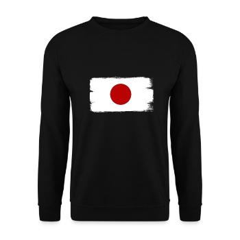 Drapeau du Japon utilisé Look Nihon Drapeau japonais - Sweat-shirt Unisexe - noir - Devant - Alina (178cm) & Michal (187cm)