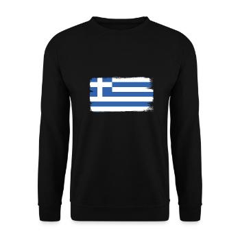 Grèce Drapeau Hellas Athènes Drapeau grec - Sweat-shirt Unisexe - noir - Devant - Alina (178cm) & Michal (187cm)