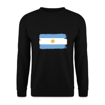 Drapeau de l’Argentine Amérique du Sud Drapeau argentin - Sweat-shirt Unisexe - noir - Devant - Alina (178cm) & Michal (187cm)