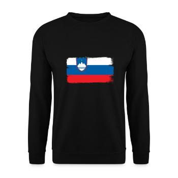 Slovenia Flag Balkan Slovenian Flag Vintage - Unisex Sweatshirt - black - Front - Alina (178cm) & Michal (187cm)