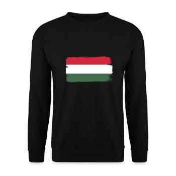 Hungary Flag Hungarian Flag Balaton Hungary - Unisex Sweatshirt - black - Front - Alina (178cm) & Michal (187cm)