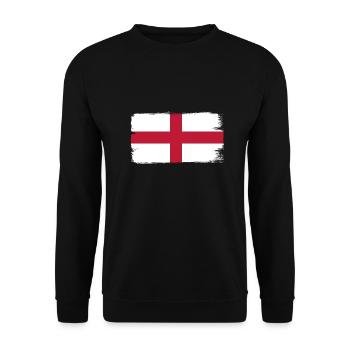 England Flag Vintage English Flag Used Look - Unisex Sweatshirt - black - Front - Alina (178cm) & Michal (187cm)