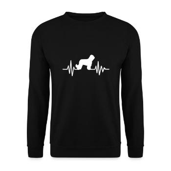 Briard - Unisex Pullover - Schwarz - Vorne - Alina (178cm) & Michal (187cm)