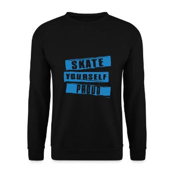 Conception de planche à roulettes pour planche à roulettes - Sweat-shirt Unisexe - noir - Devant - Alina (178cm) & Michal (187cm)