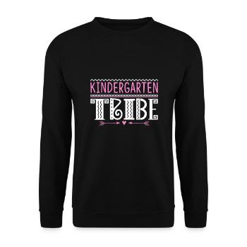 Kindergarten Tribe Teacher - Unisex Sweatshirt - black - Front - Alina (178cm) & Michal (187cm)