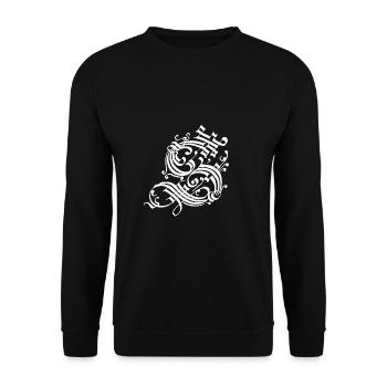 Medieval Core Medieval Initials Castle Core - Unisex Sweatshirt - black - Front - Alina (178cm) & Michal (187cm)