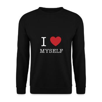 I love myself - Unisex Sweatshirt - black - Front - Alina (178cm) & Michal (187cm)
