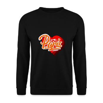 Paris - Unisex Pullover - Schwarz - Vorne - Alina (178cm) & Michal (187cm)