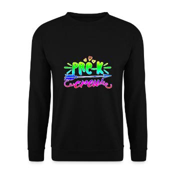 Pre k Teacher Crew - Unisex Sweatshirt - black - Front - Alina (178cm) & Michal (187cm)