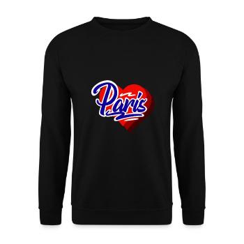 Paris - Unisex Sweatshirt - black - Front - Alina (178cm) & Michal (187cm)