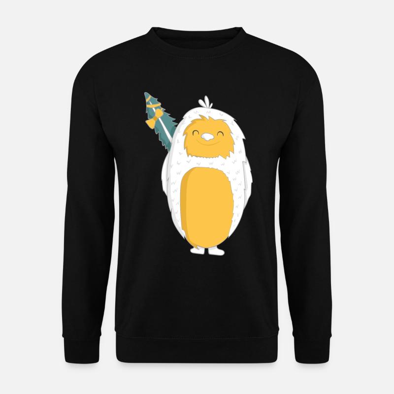 Yeti avec sapin - Sweat-shirt Unisexe - noir