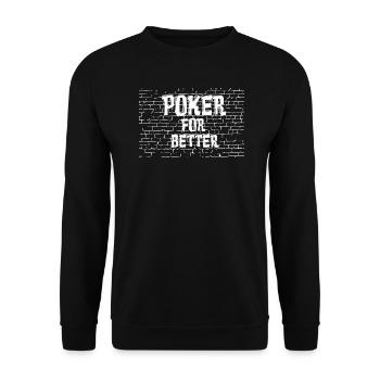 Poker - Unisex Pullover - Schwarz - Vorne - Alina (178cm) & Michal (187cm)
