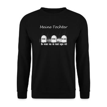 Père et fille inséparables - Sweat-shirt Unisexe - noir - Devant - Alina (178cm) & Michal (187cm)