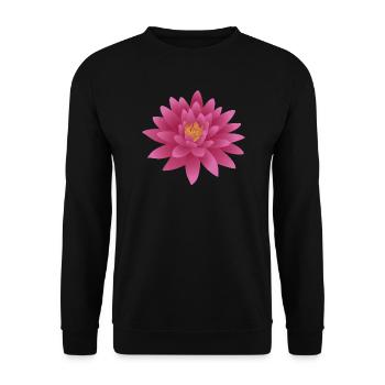 Lotus flower lotus flower water flower motif - Unisex Sweatshirt - black - Front - Alina (178cm) & Michal (187cm)