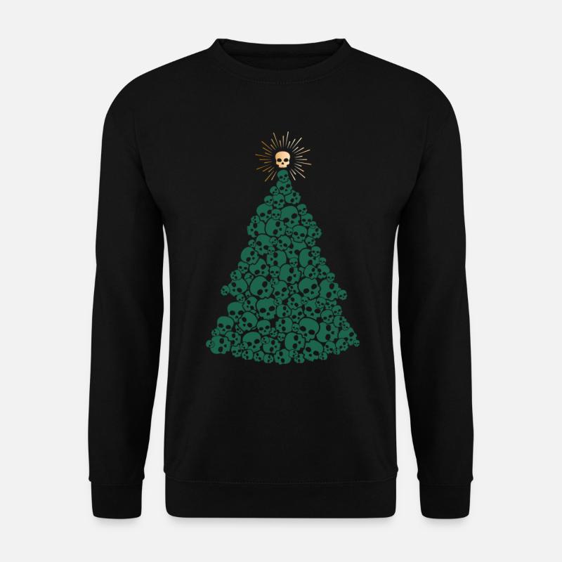 Skull Christmas tree - Unisex Sweatshirt - black